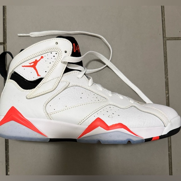 Air Jordan 7 Retro White Infrared Edition High Retro Sneakers Mens - Picture 2 of 10